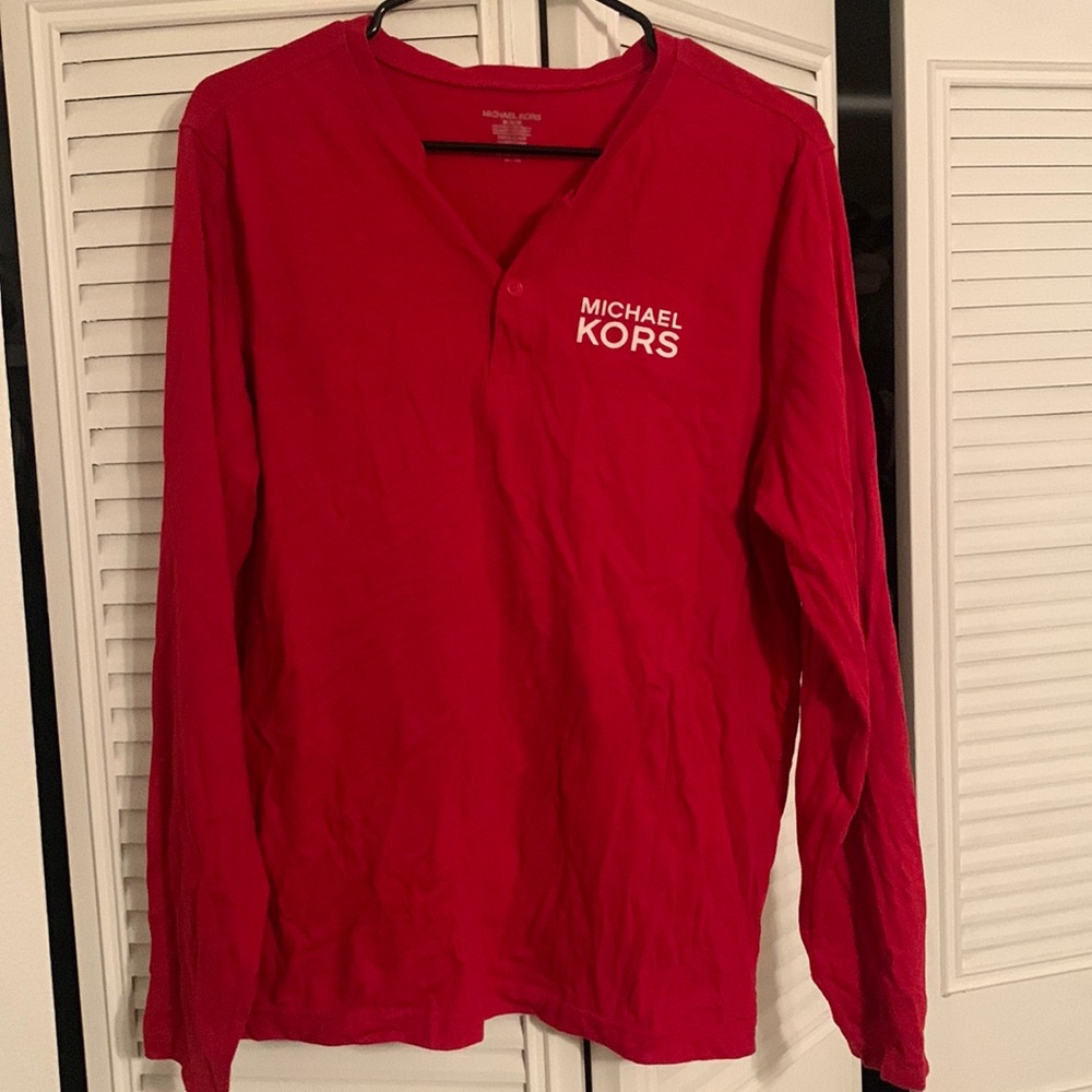 Red Michael Kors pajama shirt